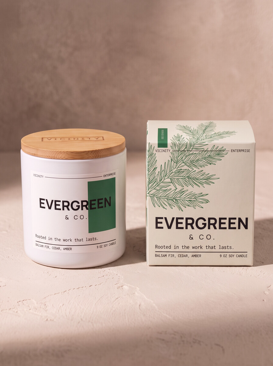 Custom 9oz Signature we designed for Evergreen